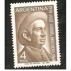 ARGENTINA 1964(686) HOMENAJE AL CURA BROCHERO MINT