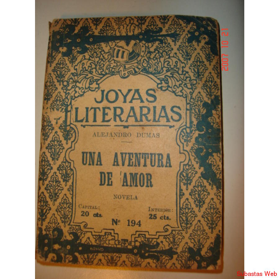 Una Aventura de Amor Alejandro Dumas Joyas Literarias 1928