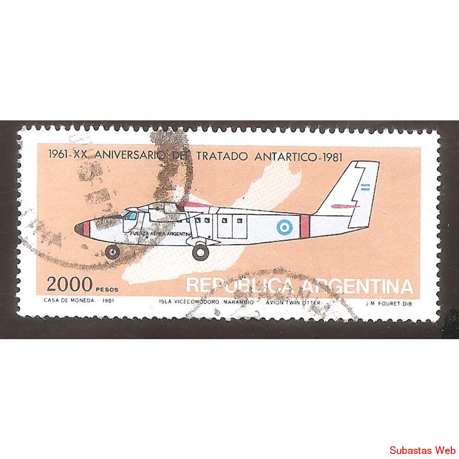 ARGENTINA 1981 (MT1292) TRATADO ANTARTICO, SELLO 2  USADO