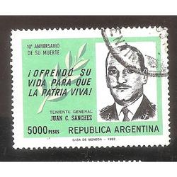 ARGENTINA 1982 (MT1341)  GENERAL SANCHEZ  USADA
