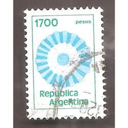 ARGENTINA 1980 (MT1284) ESCARAPELA NACIONAL DE $1700  USADA