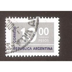 ARGENTINA 1976 (MT1044c) CIFRAS DE $10, PAPELMATE,  USADA