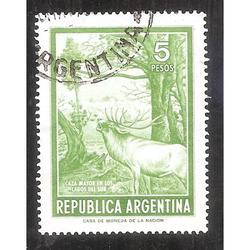 ARGENTINA 1974 (MT992) CAZA DEPORTIVA: CIERVO DE $5   USADA