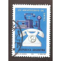 ARGENTINA 1973 (MT955) 25 AÑOS DE ENTEL,  USADA