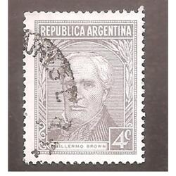 ARGENTINA 1935(367) PROC Y RIQ.  BROWN  RA-RO  USADA