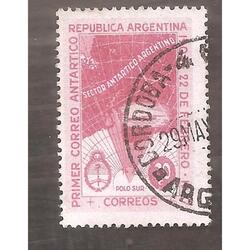 ARGENTINA 1947(486) 1ER.  CORREO ANTARTICO SIN FILI  USADA