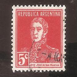 ARGENTINA 1923(301) SAN MARTIN SIN PUNTO,  13,5x12,5  USADA