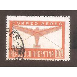 ARGENTINA 1942(A27) AEREA EMISION DEFINITIVA  SINFILI  USADA