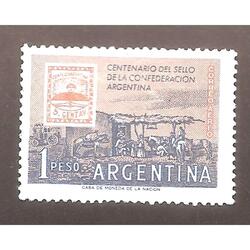 ARGENTINA 1958(MT61Aerea) CENTENARIO SELLO DE LA CONFEDERACI