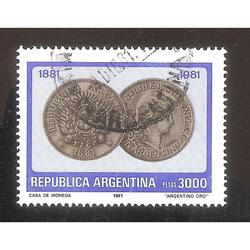 ARGENTINA 1981(1321) 1ERA.  ACUÑACION DE MONEDAS USADA