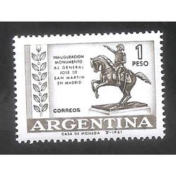 ARGENTINA 1961(644GZ35) MONUMENTO SAN MARTIN VARIEDAD GZ35