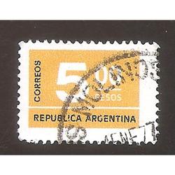 ARGENTINA 1976 (MT1043c) CIFRAS  DE $5  MATE FLUO,  USADA