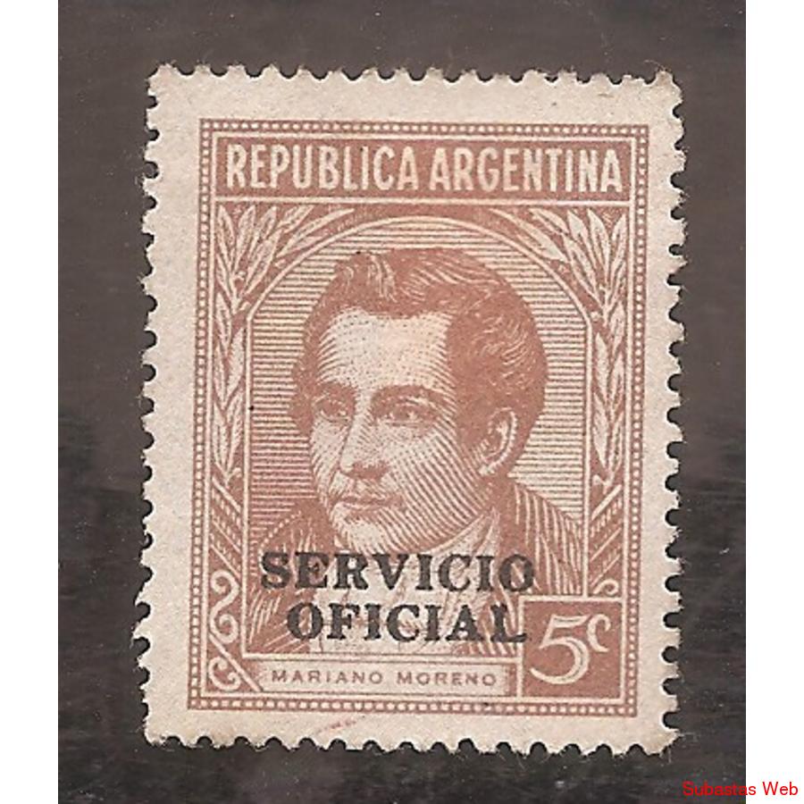 ARGENTINA 1935(MT368-340) MORENO OFFSET MATE, SO 12mm  USADA