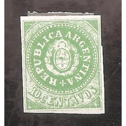 ARGENTINA 1862(MT6c) ESCUDITO 10ctv.  FALSO MINT