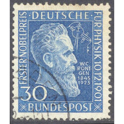 ALEMANIA BDR.  Yv 33. W. RONTGEN. *NOBEL DE FÍSICA*. € 28.00