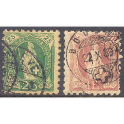 SUIZA. Sc 90 + 93 DENT. 9 1/2. FINAMENTE USADOS VC U$ 105.00