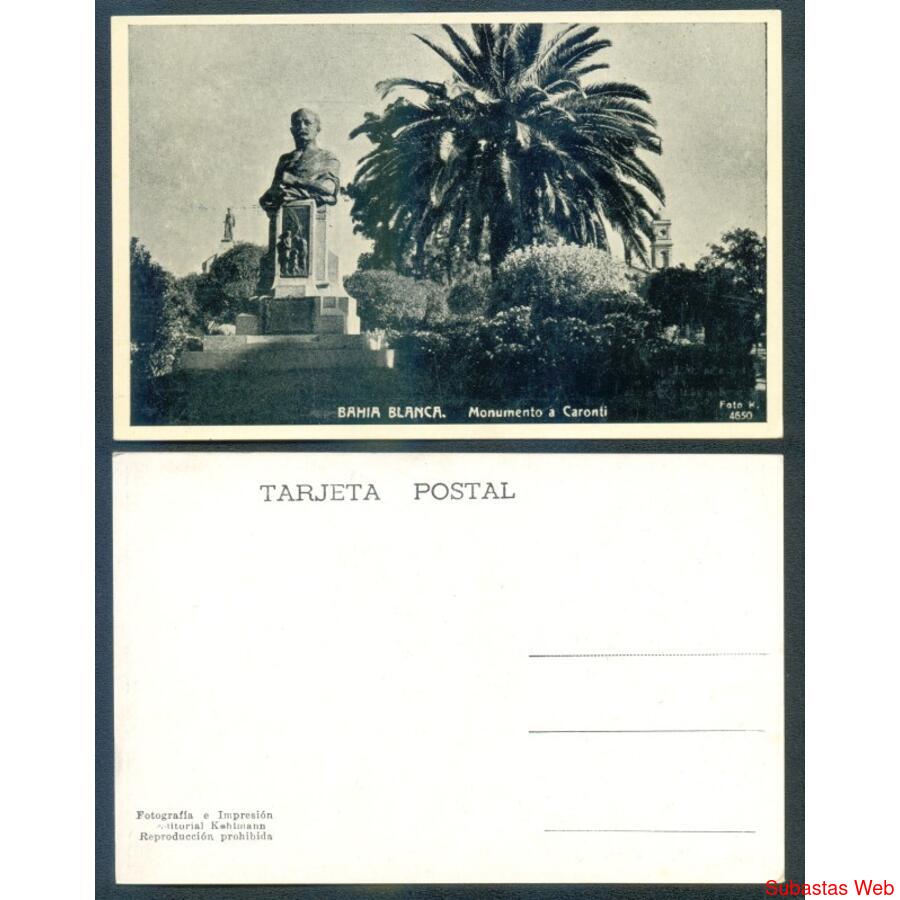 Bahía Blanca. Antigua Postal Plaza Rivadavia Editor KOHLMAN