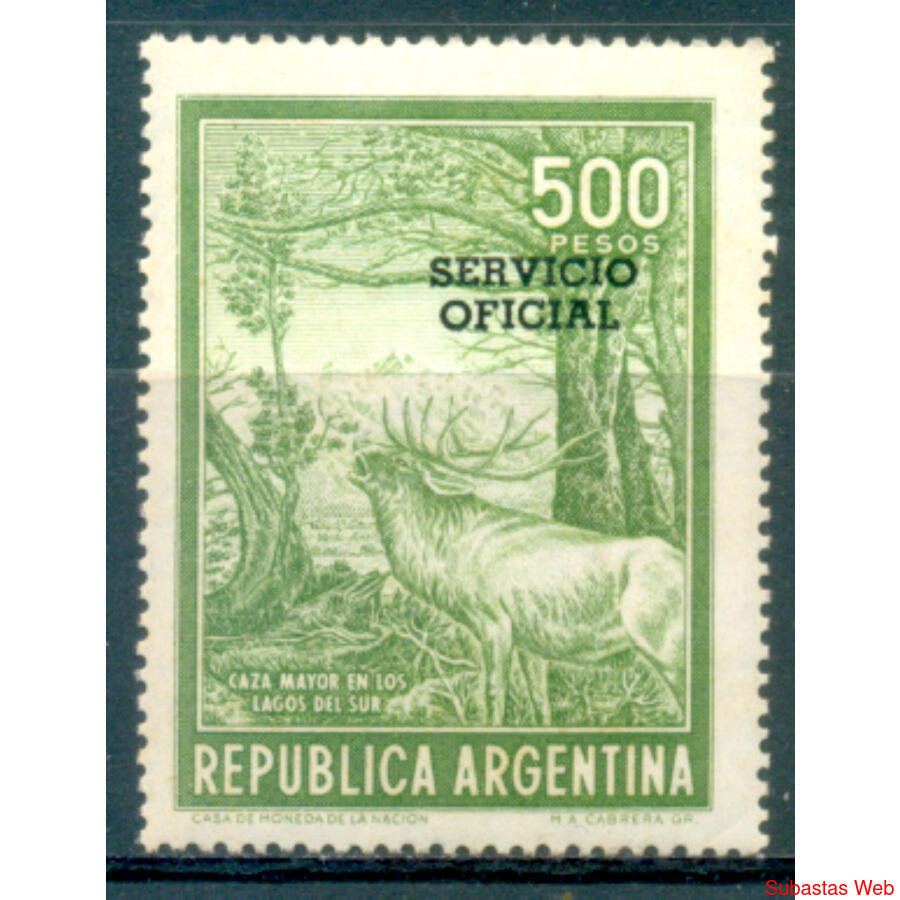 SERVICIO OFICIAL GJ777 CIERVO $500 SELLO NUEVO U$ 30.00