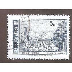 ARGENTINA 1972(912a) RIQUEZA AUSTRAL FILI CASA MONEDA USADA
