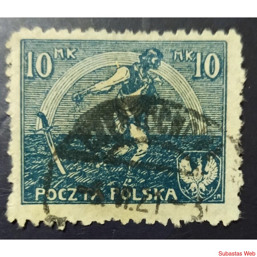 POLONIA AÑO 1921, SCOTT 154, USADA