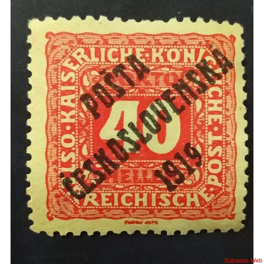 CHECOSLOVAQUIA (SELLO SEMI POSTAL) AÑO 1919, SCOTT B49, NRB