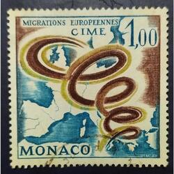 MONACO AÑO 1967, SCOTT 668, USADA
