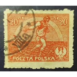 POLONIA AÑO 1921, SCOTT 155A, USADA