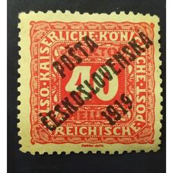 CHECOSLOVAQUIA (SELLO SEMI POSTAL) AÑO 1919, SCOTT B49, NRB