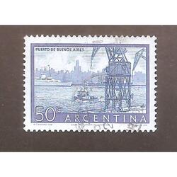 ARGENTINA 1954(546Ab) PROC Y RIQ: PUERTO BUENOS AIRES MATE U