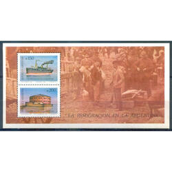 ARGENTINA GJHB 79 INMIGRACION EN ARGENTINA BLOQUE MINT. MB!