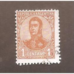 ARGENTINA 1908(133) SAN MARTIN EN OVALO C/FILI  USADA