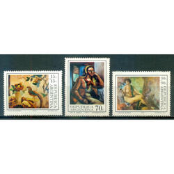 ARGENTINA GJ1613/15 PINTORES ARGENTINOS SERIE COMPLETA MINT