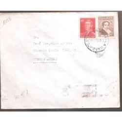 ARGENTINA 1956  SOBRE CIRCULADO NUMERO 123B