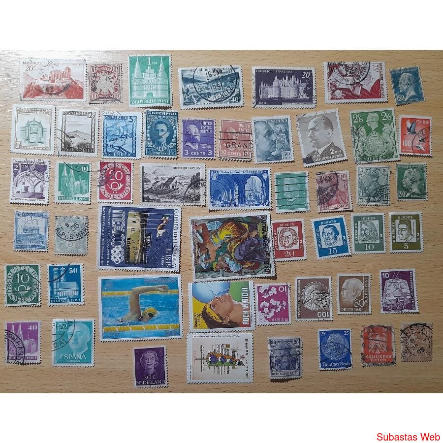 LOTE DE 50 SELLOS UNIVERSALES DIFERENTES L1