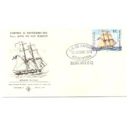 ARGENTINA 1974(986) SOBRE PDE: DESTIERRO DE SAN MARTIN