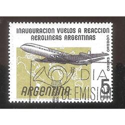 ARGENTINA 1959(A62) INAUGURACION VUELOS A REACCION  USADA