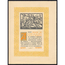 ARGENTINA GJ950 TARJETON REMEMORATIVO CENTENARIO CERVANTES!!