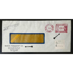 ARGENTINA  1975 SOBRE BANCO DE TORNQUIST **PERMISO 1913**