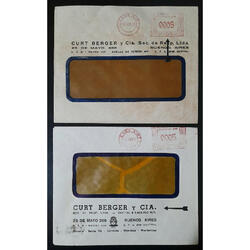 ARGENTINA 1941 - 2 SOBRES CURT BERGER y Cia. **PERMISO 64**