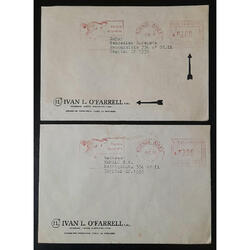 ARGENTINA 1986 - 2 SOBRES IVAN O´FARRELL **PERMISO 1447**